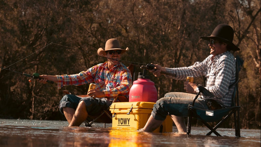 Two stockmen in Yowy hats