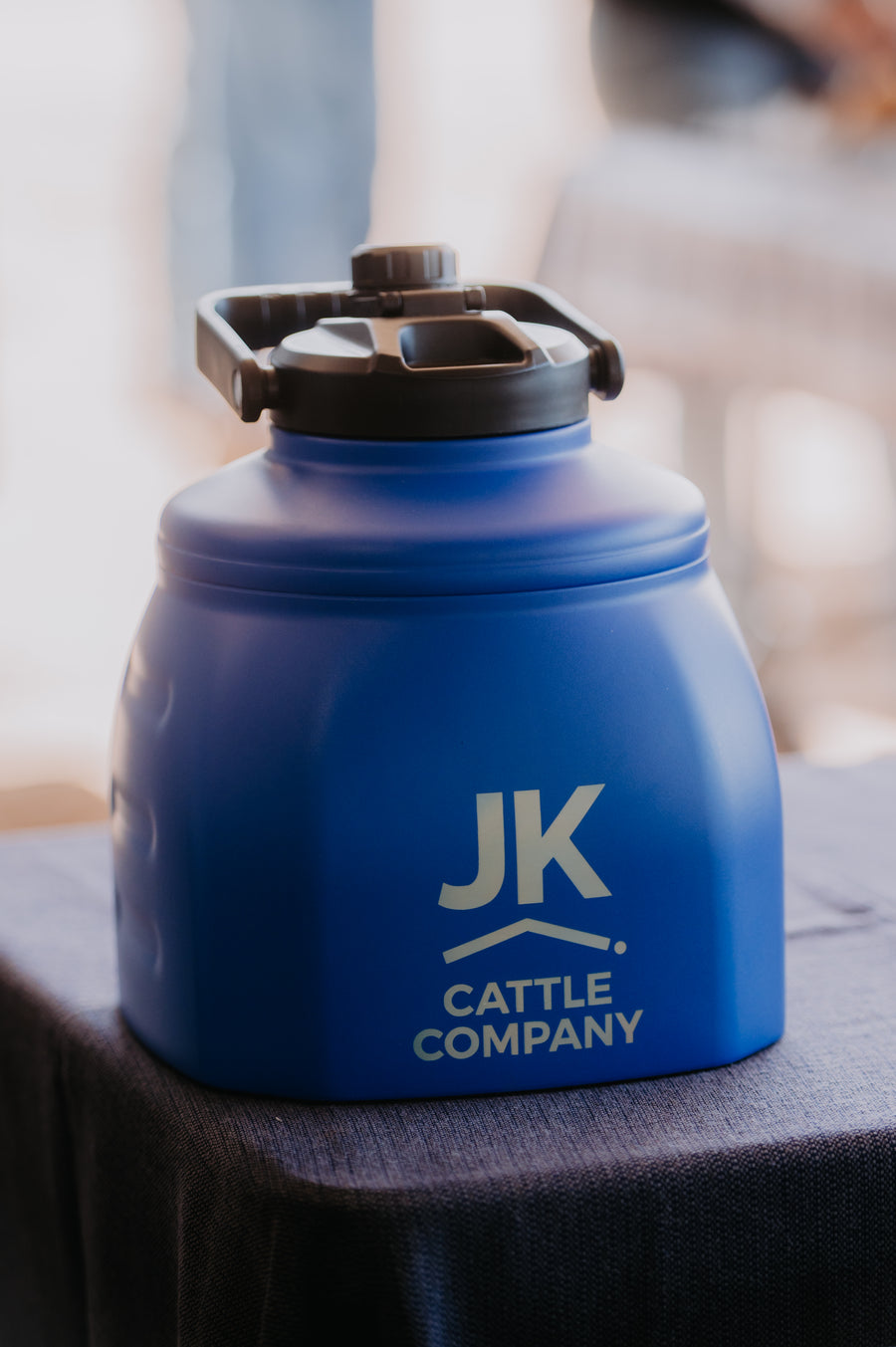 Yowy Watercan laser engraved with a company logo