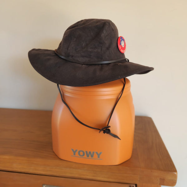 Customer photo: ochre Yowy wearing a hat