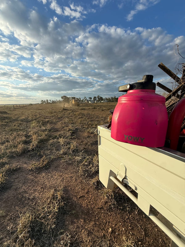 Customer photo: pink 6L Yowy on a ute